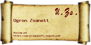 Ugron Zsanett névjegykártya